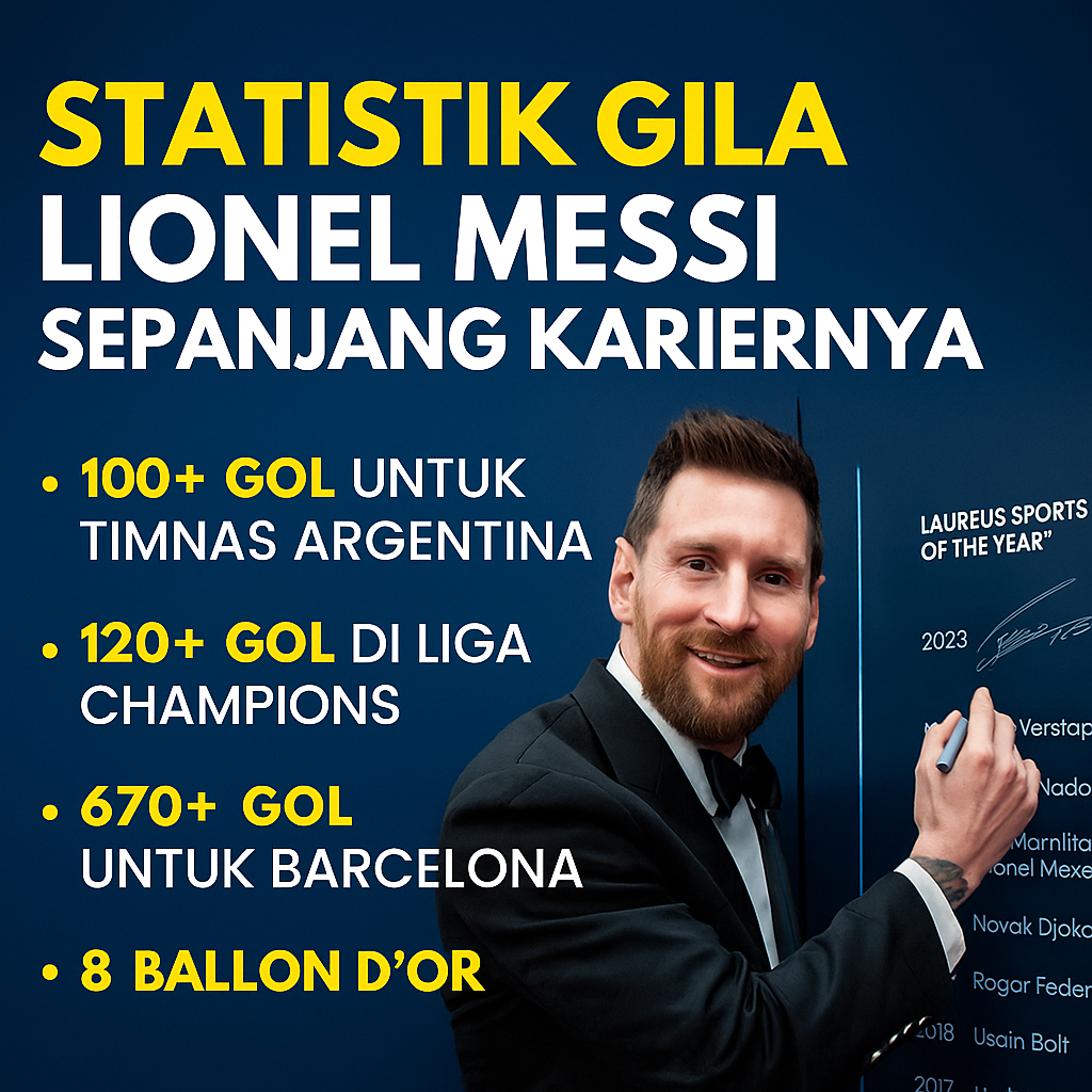 Statistik Gila Lionel Messi Sepanjang Kariernya