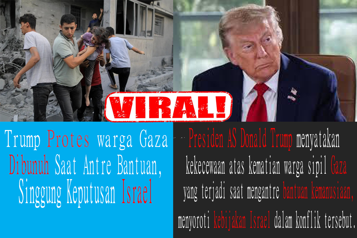 Trump Protes Warga Gaza Dibunuh Saat Antre Bantuan