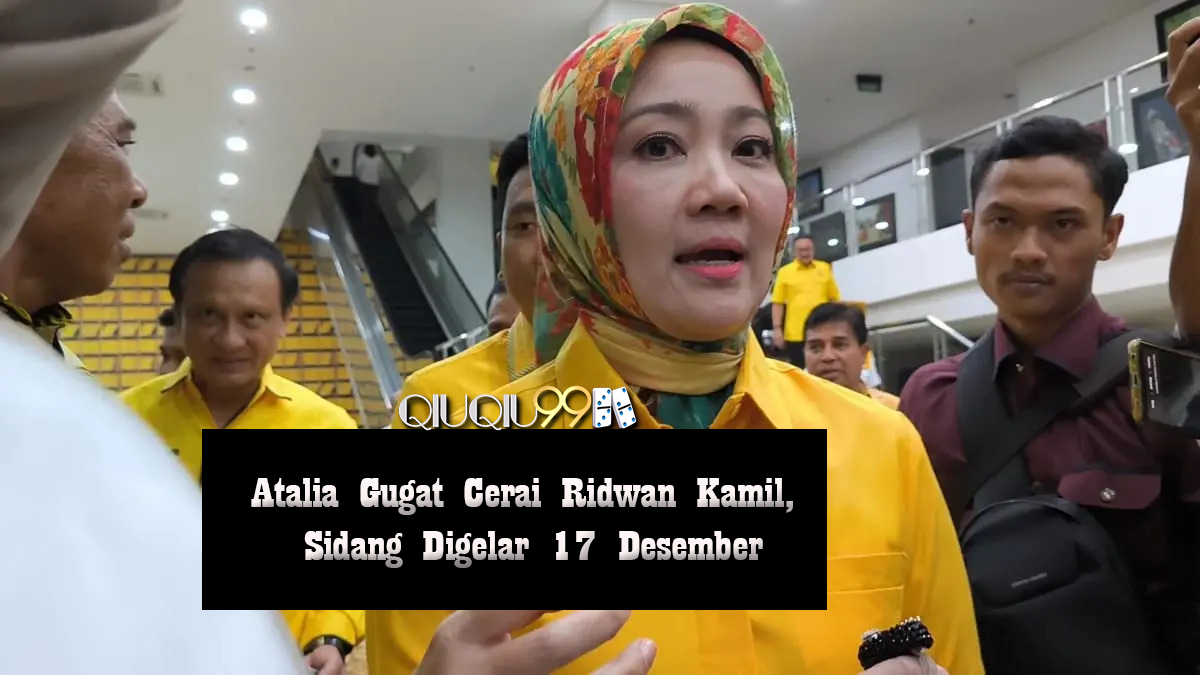 Atalia Gugat Cerai Ridwan Kamil, Sidang Digelar 17 Desember